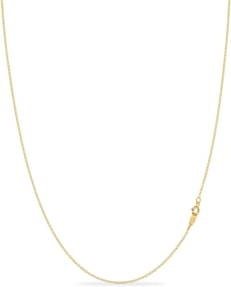 KEZEF 1mm 925 Sterling Silver Necklace for Women | 16-36 inch long Silver, 18k Gold, Rose Gold Necklaces for Women - Made In Italy Real Cable Chain Jewelry | Dainty cadena de plata s925 para mujer