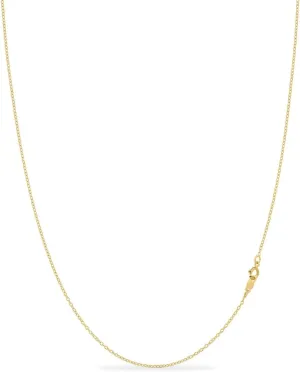 KEZEF 1mm 925 Sterling Silver Necklace for Women | 16-36 inch long Silver, 18k Gold, Rose Gold Necklaces for Women - Made In Italy Real Cable Chain Jewelry | Dainty cadena de plata s925 para mujer