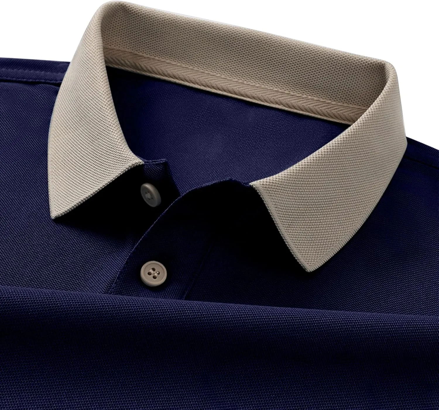 Korean Style Color Block Polo Shirts Mens Slim Fit Golf Tee Tops Summer Short Sleeve Button Collared Athletic Blouse