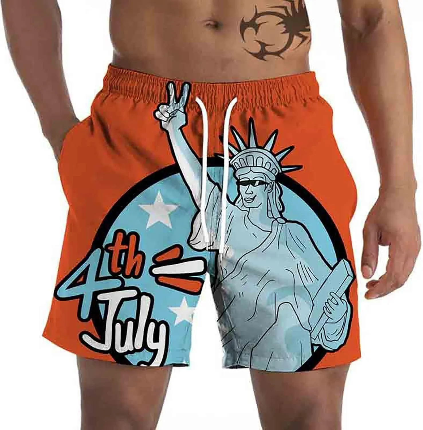 LCMTWX Men's Shorts Leisure and Fitness Sports Plus Size Five Surf Quick Drying Beach Pants Shorts Carpenter Shorts 7 Inch
