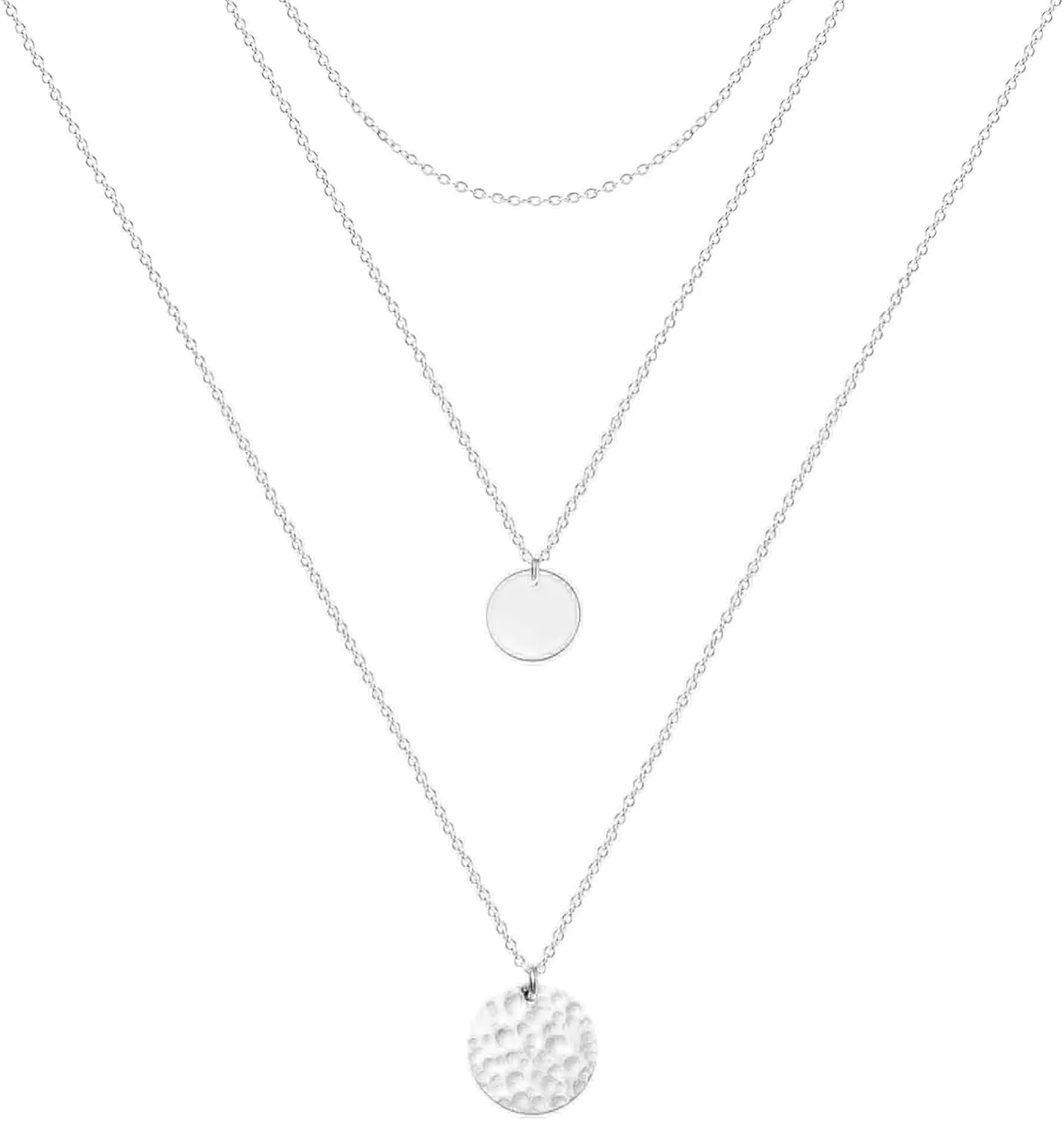 Ldurian Layered Necklaces for Women - 14K Dainty Gold Plated Layering Chokers Necklaces Set Multilayer Delicate Necklace Trendy Adjustable Long Layered Necklaces for Women