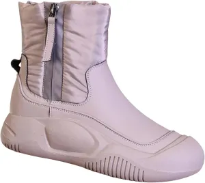 Leather Ankle Boots For Women Low Heel Non Slip Side Zipper Mid Calf Boots Hiking Boots Women Waterproof