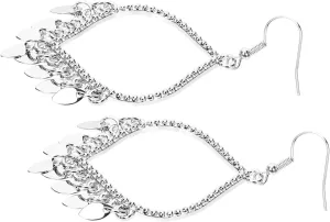 LIFKOME 1Pair Large Teardrop Earrings for Women Minimalist Chandelier Dangle Tassel Earrings Lightweight Fashion Accessory Chic Boho Design for Daily Wear and Special Occasions