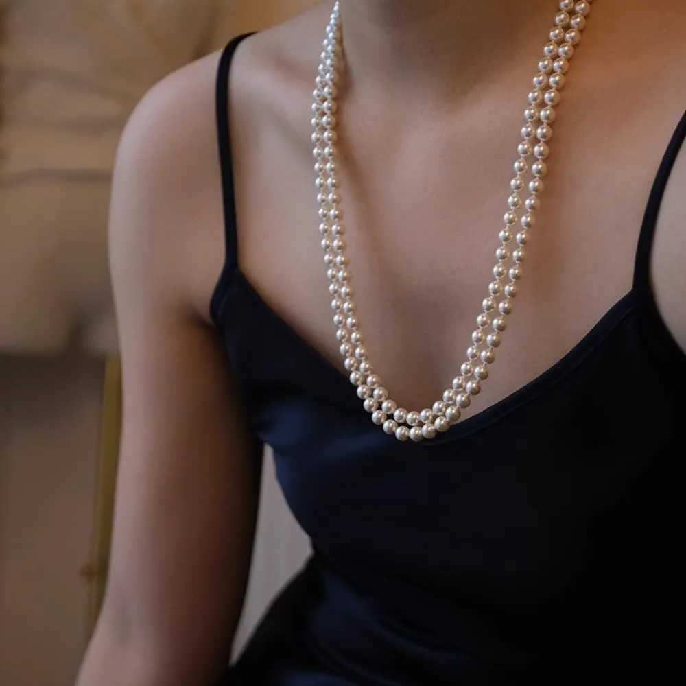 Long Pearl Necklace for women - Elegant Long Necklaces for Women Classic Pearl Choker Necklaces for Women Luxurious Pearl Necklaces for women Timeless Pearls Necklaces for Women Perfect for Weddings Parties Special Occasions