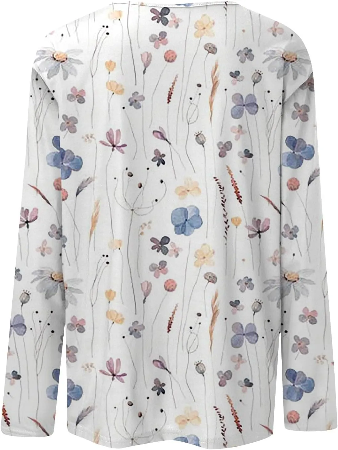 Long Sleeve Shirts for Women - Womens T Shirts Long Sleeve Crew Neck Shirts Basic Tee Sort Comfy Printed Tops Blouse