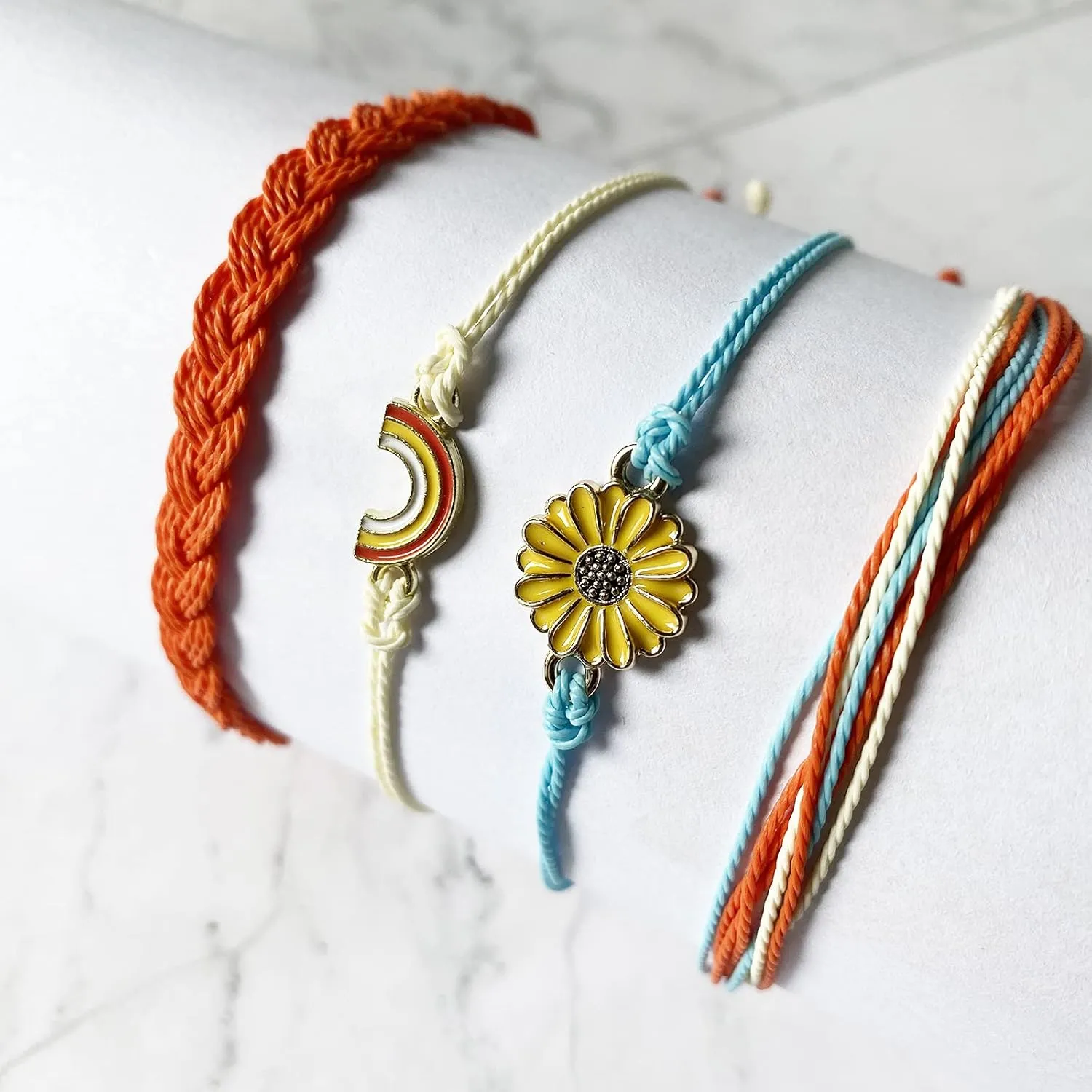 Long tiantian Cute String Bracelets for Women Gifts Trendy Stuff Friendship Bracelets Waterproof Summer Ankle Bracelets Outfits Adjustable Wave Surfer Beach Bracelets Stocking Stuffers