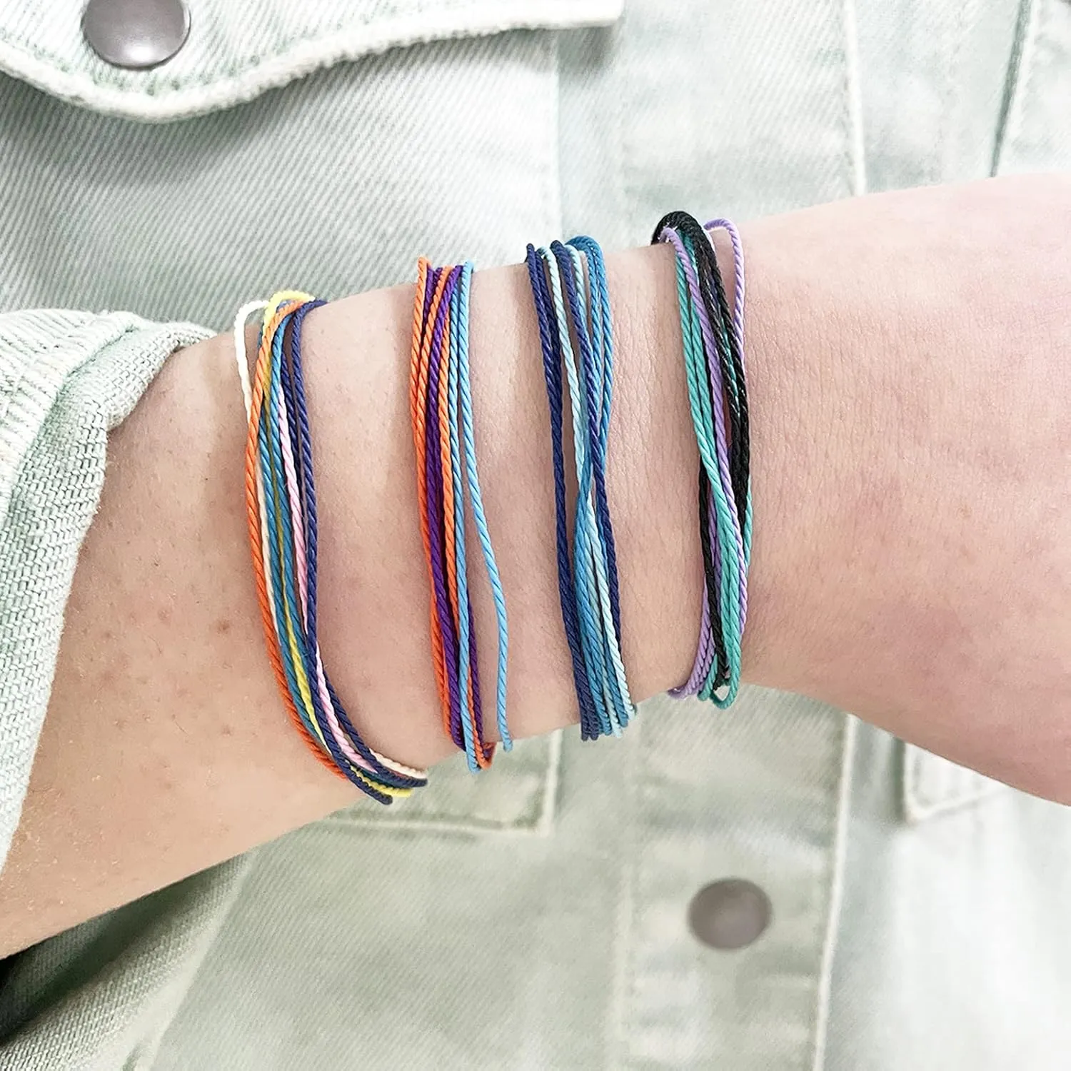 Long tiantian Cute String Bracelets for Women Gifts Trendy Stuff Friendship Bracelets Waterproof Summer Ankle Bracelets Outfits Adjustable Wave Surfer Beach Bracelets Stocking Stuffers