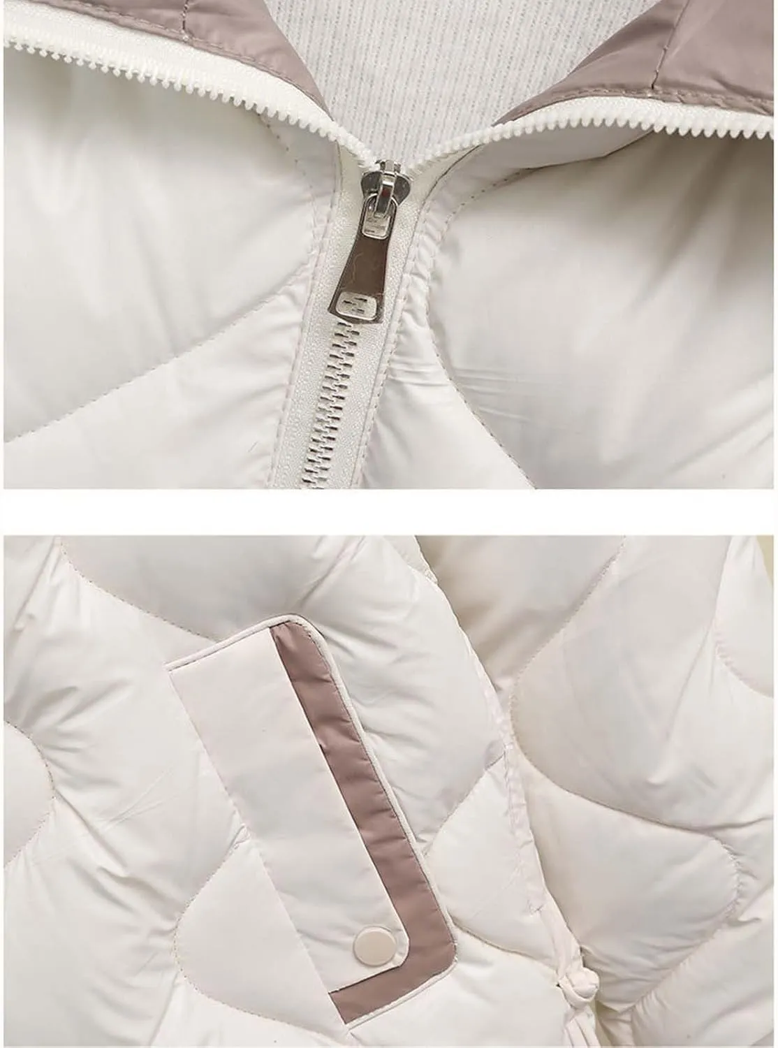Long Windproof Puffer Down Jackets Lightweight Hooded Quilted Jackets Winter Warm Full Zip Up Padded Trench Coats