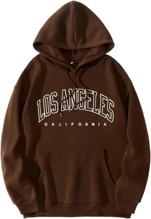 Los Angeles Hoodie California Sweatshirt Aesthetic Clothes Girls Long Sleeve Pullover Oversized Hoodie for Women
