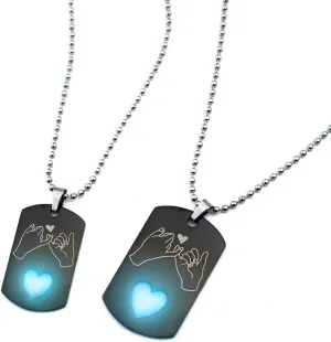 luminous couple necklaces