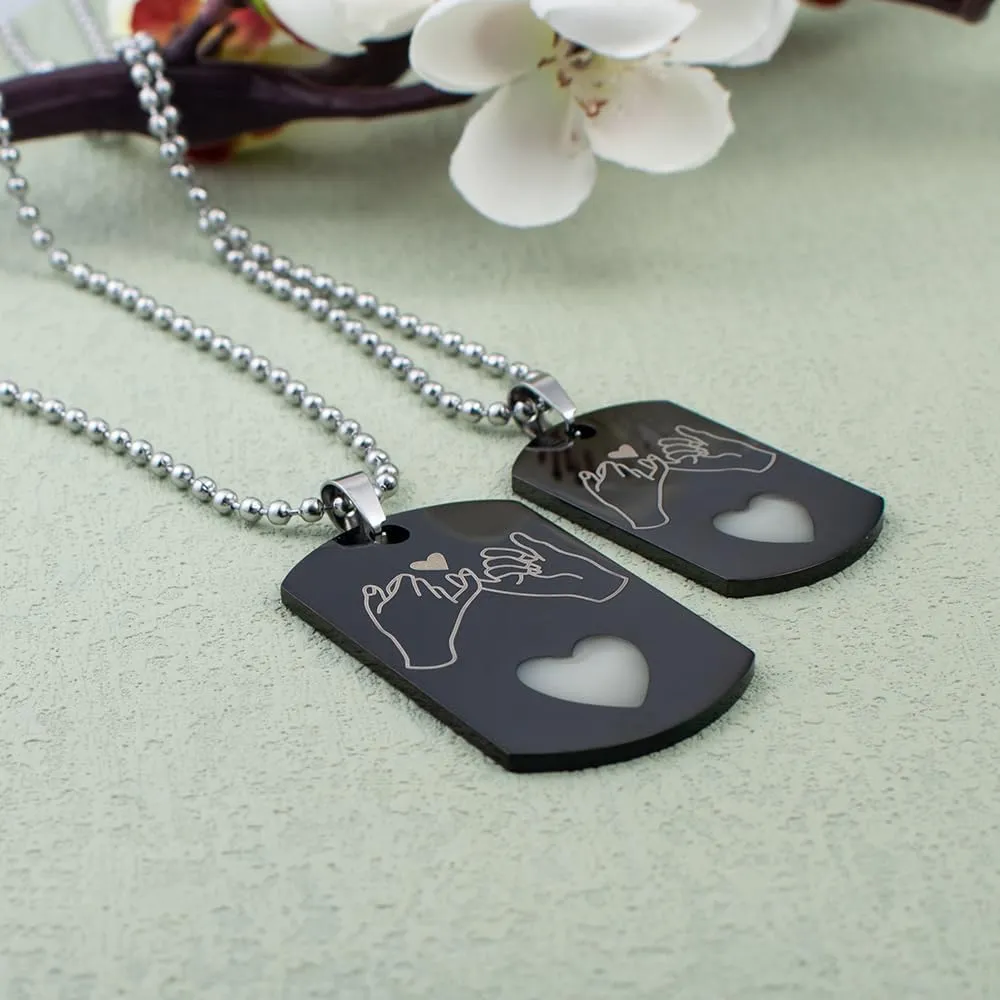luminous couple necklaces