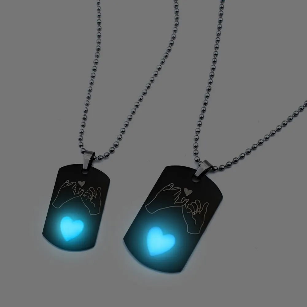 luminous couple necklaces