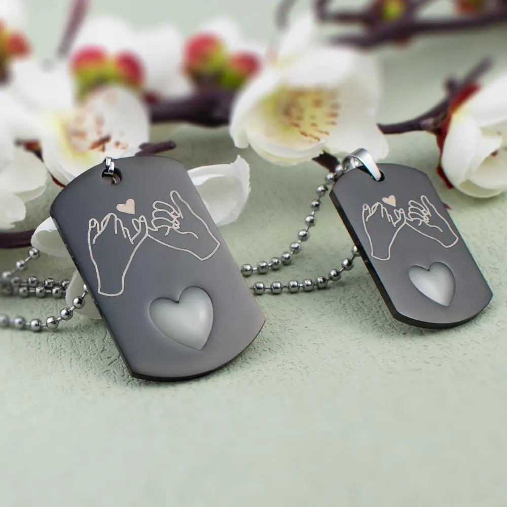 luminous couple necklaces