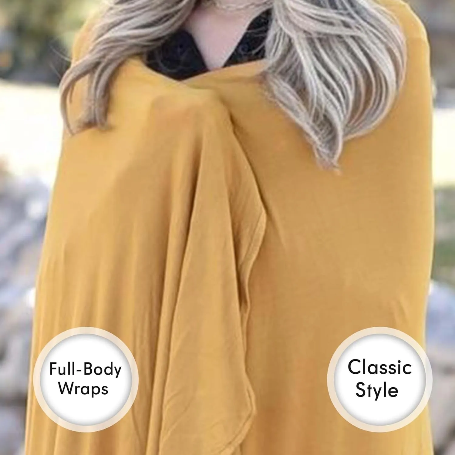 Luxury Cooling Travel Blanket - Stretchy, Lightweight Soft & Breathable Shawl Wraps for Women