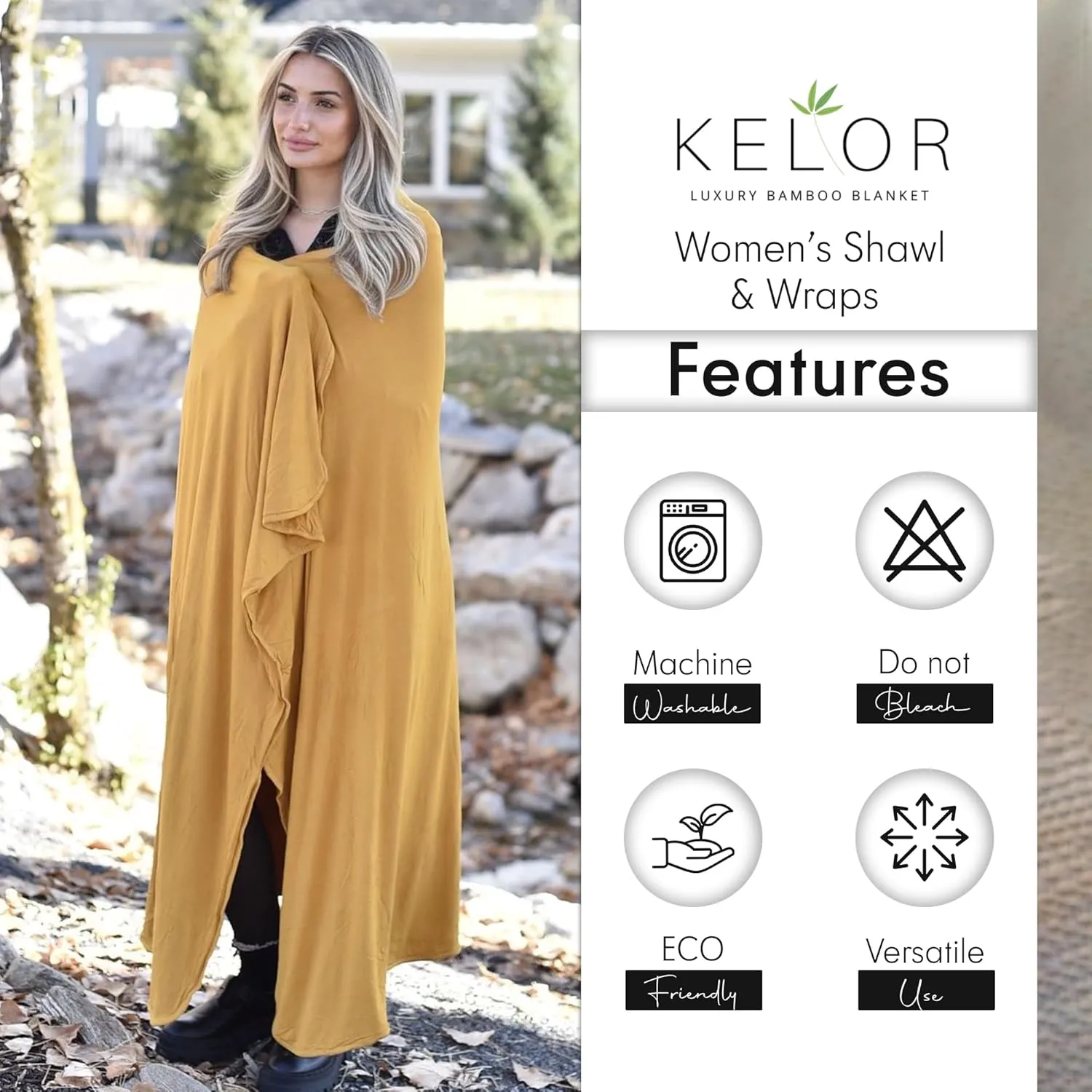 Luxury Cooling Travel Blanket - Stretchy, Lightweight Soft & Breathable Shawl Wraps for Women