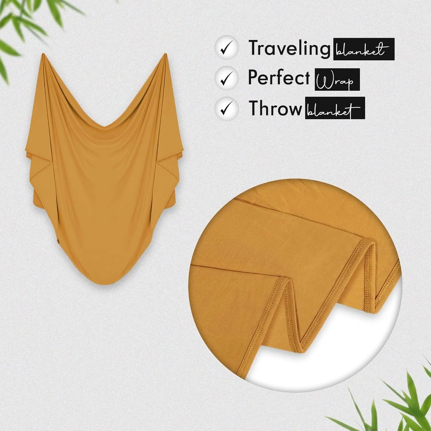 Luxury Cooling Travel Blanket - Stretchy, Lightweight Soft & Breathable Shawl Wraps for Women