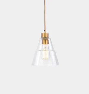 Lyx Clear Glass Cone Pendant Light