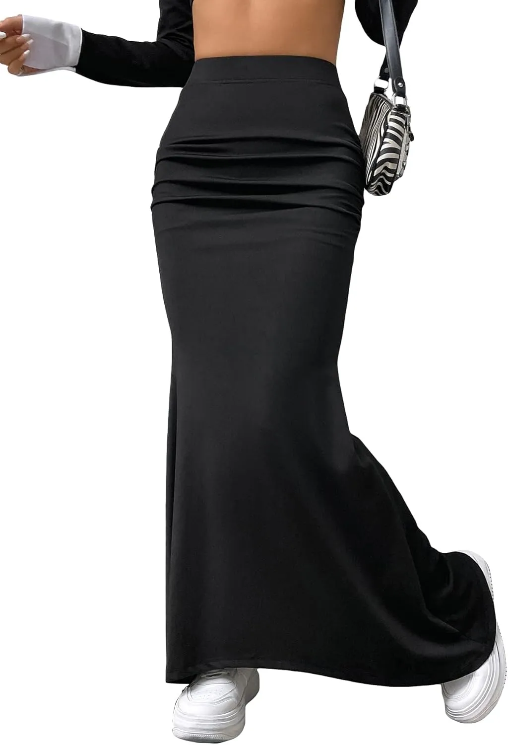 Maxi Skirt - Chic Long Black Skirt, Flowy and Versatile Wardrobe Essential for Every Fashionista