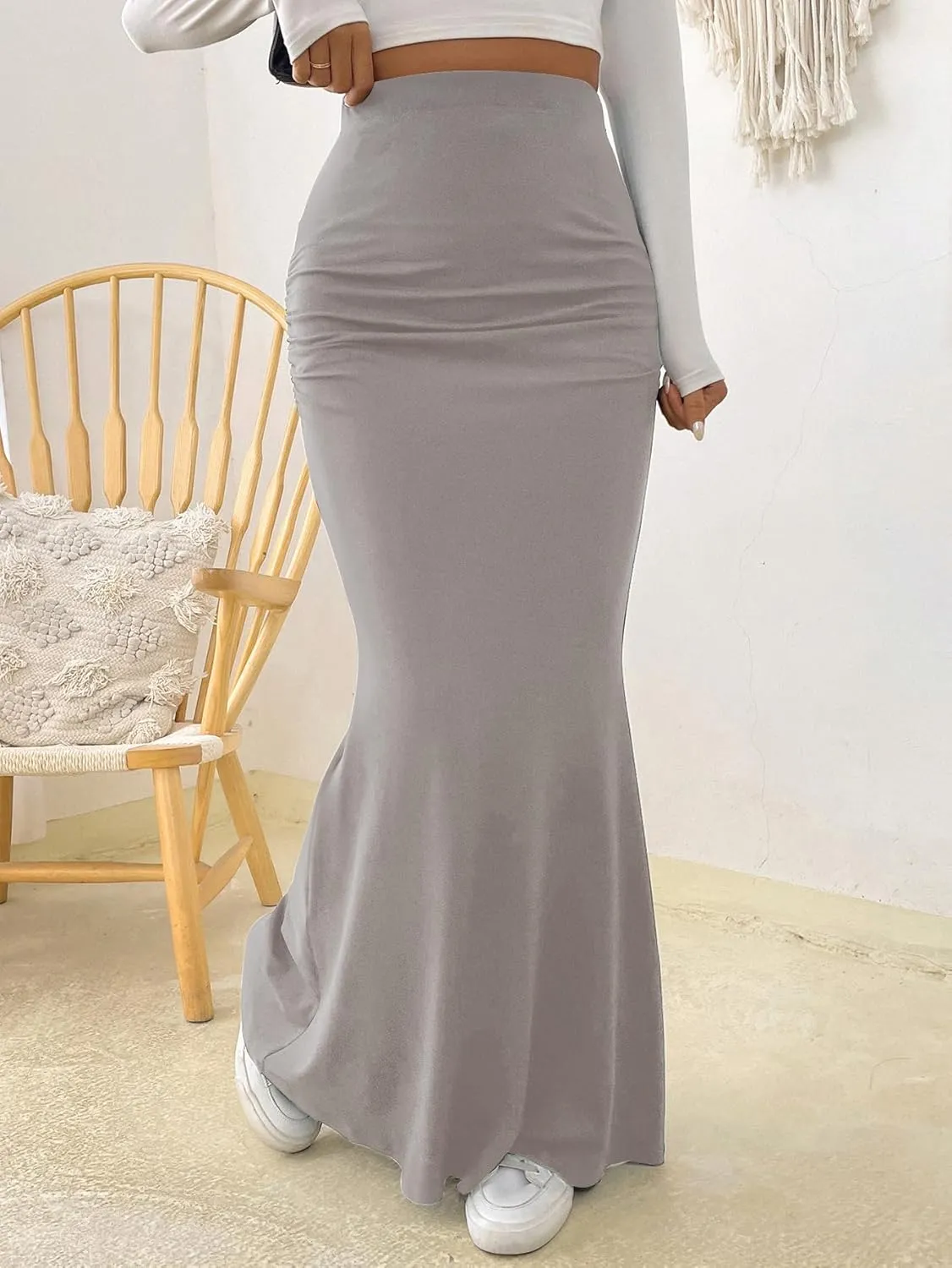 Maxi Skirt - Chic Long Black Skirt, Flowy and Versatile Wardrobe Essential for Every Fashionista