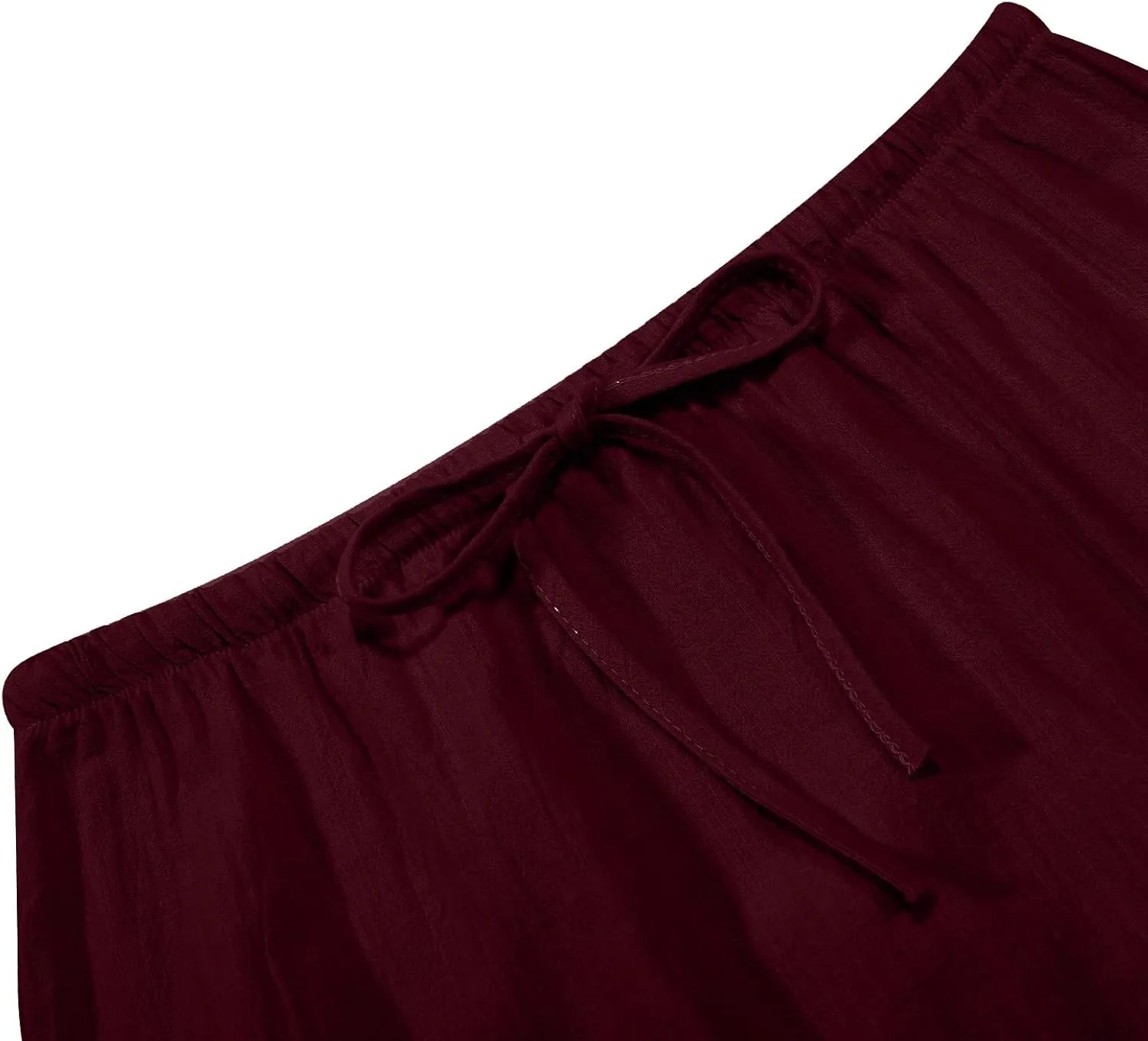 Maxi Skirts for Women Elastic Drawstring Waist A Line Long Skirt Casual Beach Vacation Lounge Flowy Summer Skirt