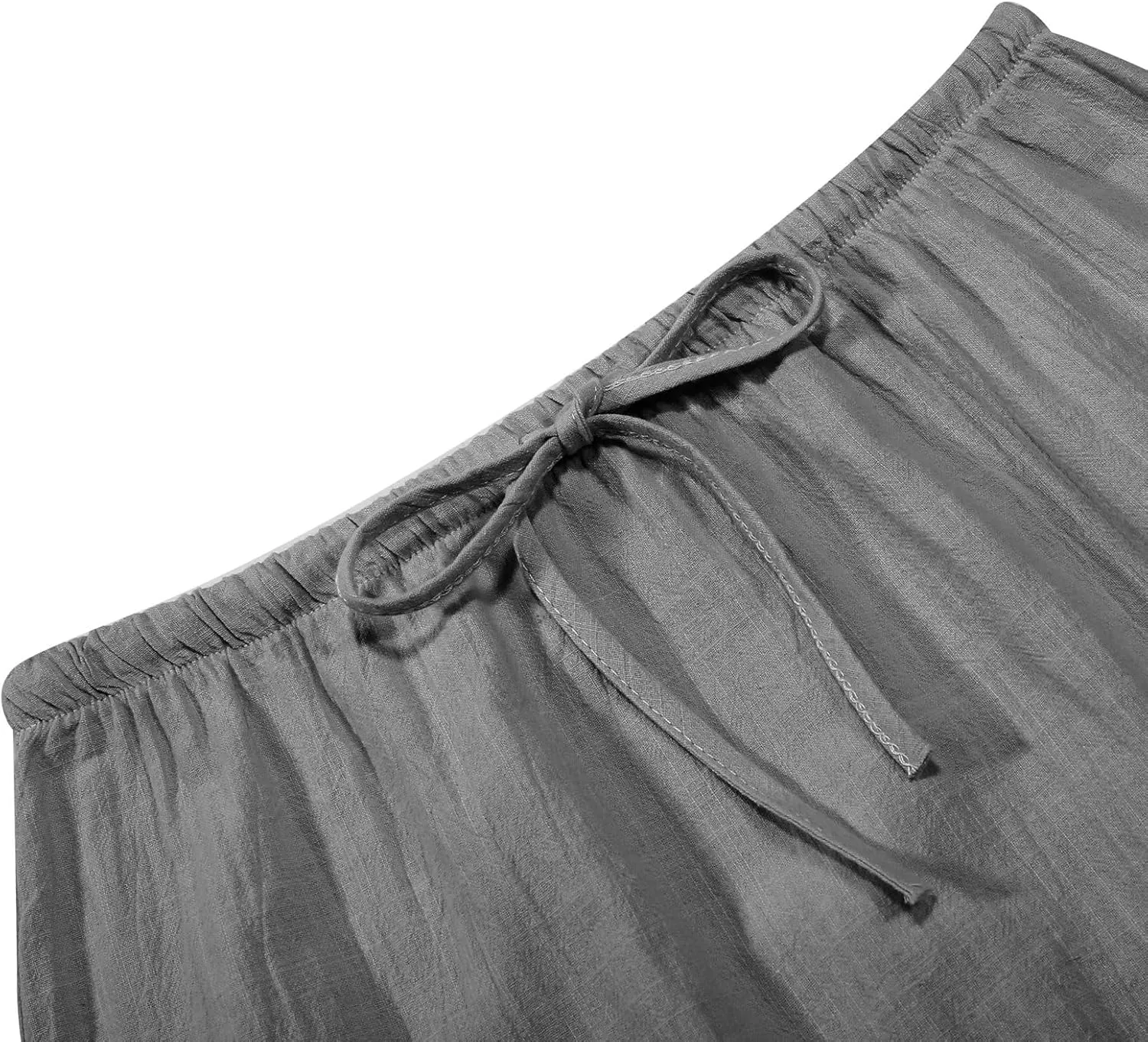 Maxi Skirts for Women Elastic Drawstring Waist A Line Long Skirt Casual Beach Vacation Lounge Flowy Summer Skirt