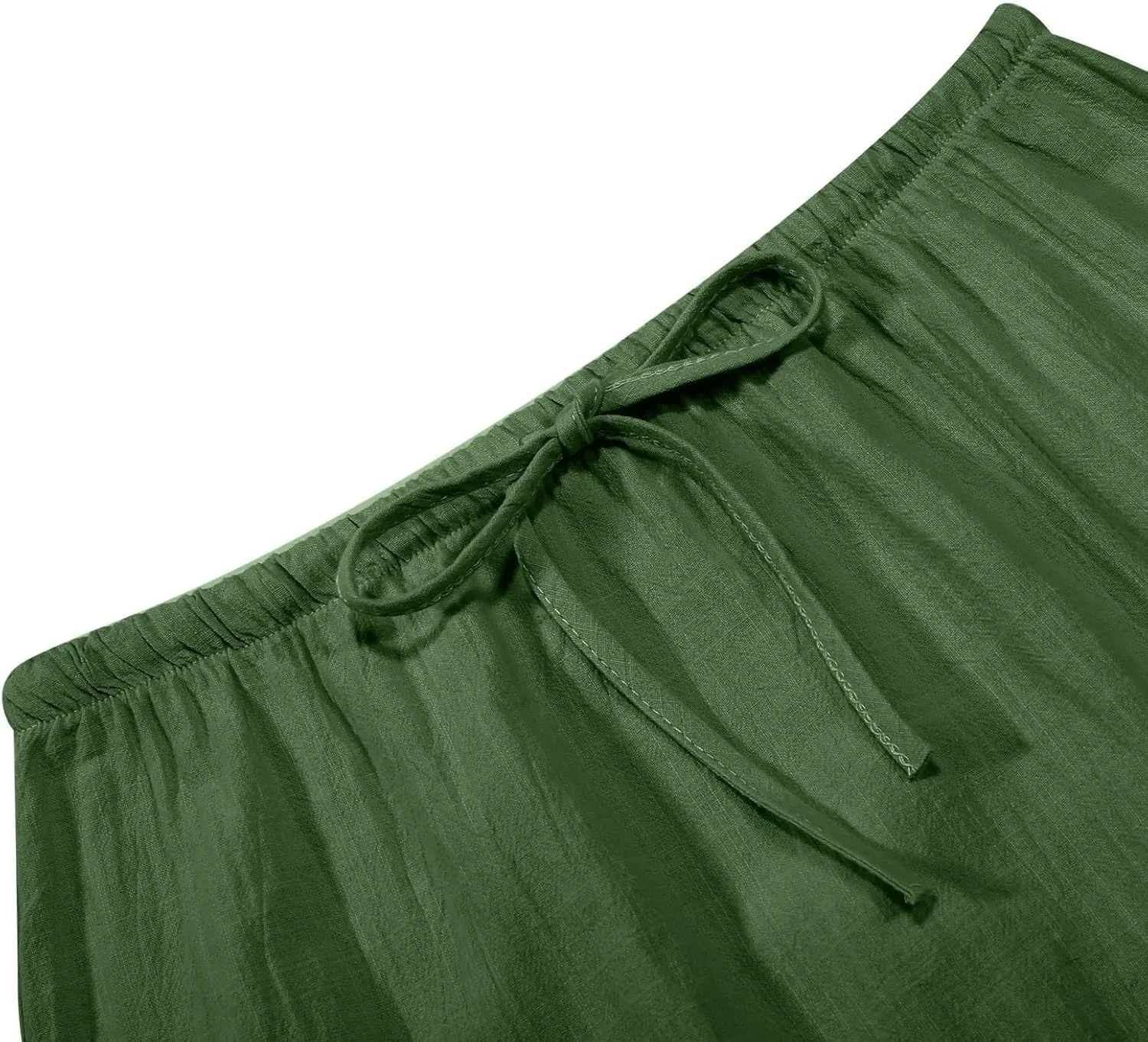 Maxi Skirts for Women Elastic Drawstring Waist A Line Long Skirt Casual Beach Vacation Lounge Flowy Summer Skirt