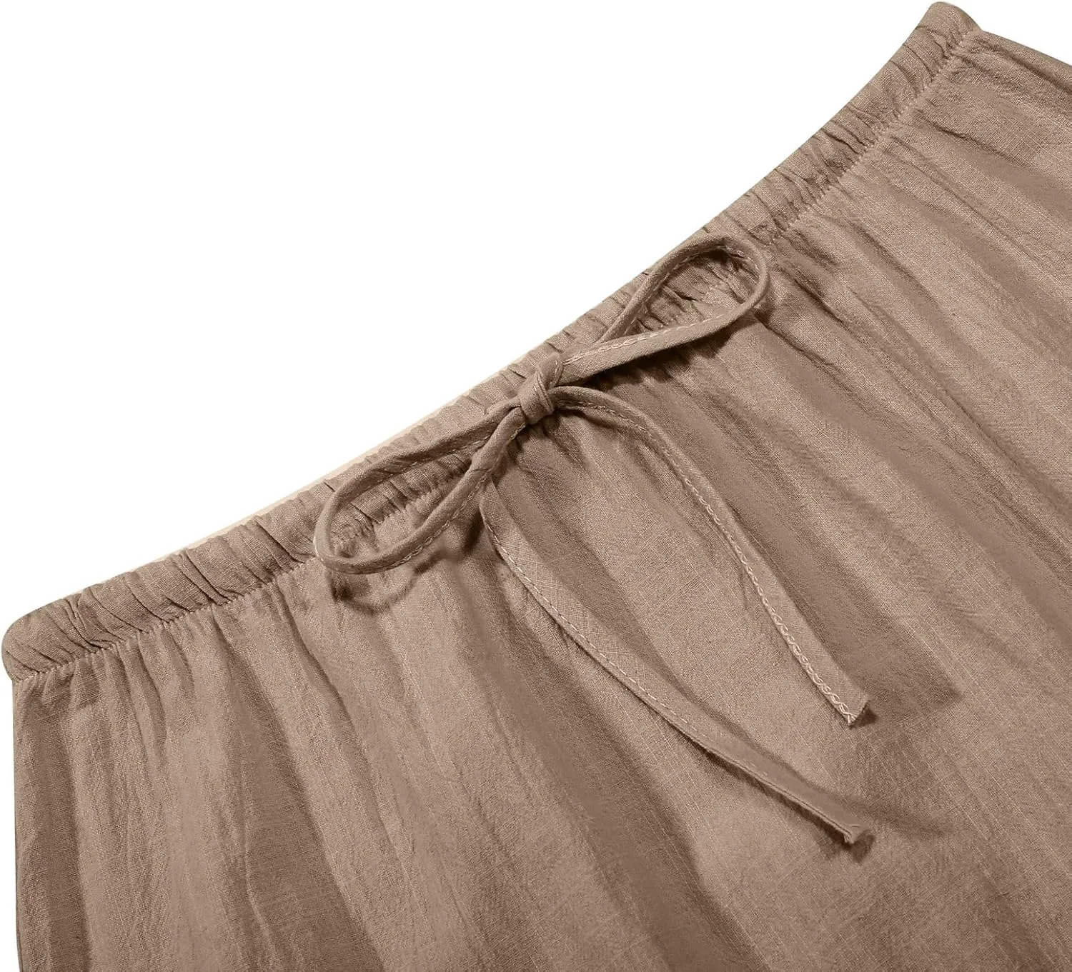 Maxi Skirts for Women Elastic Drawstring Waist A Line Long Skirt Casual Beach Vacation Lounge Flowy Summer Skirt