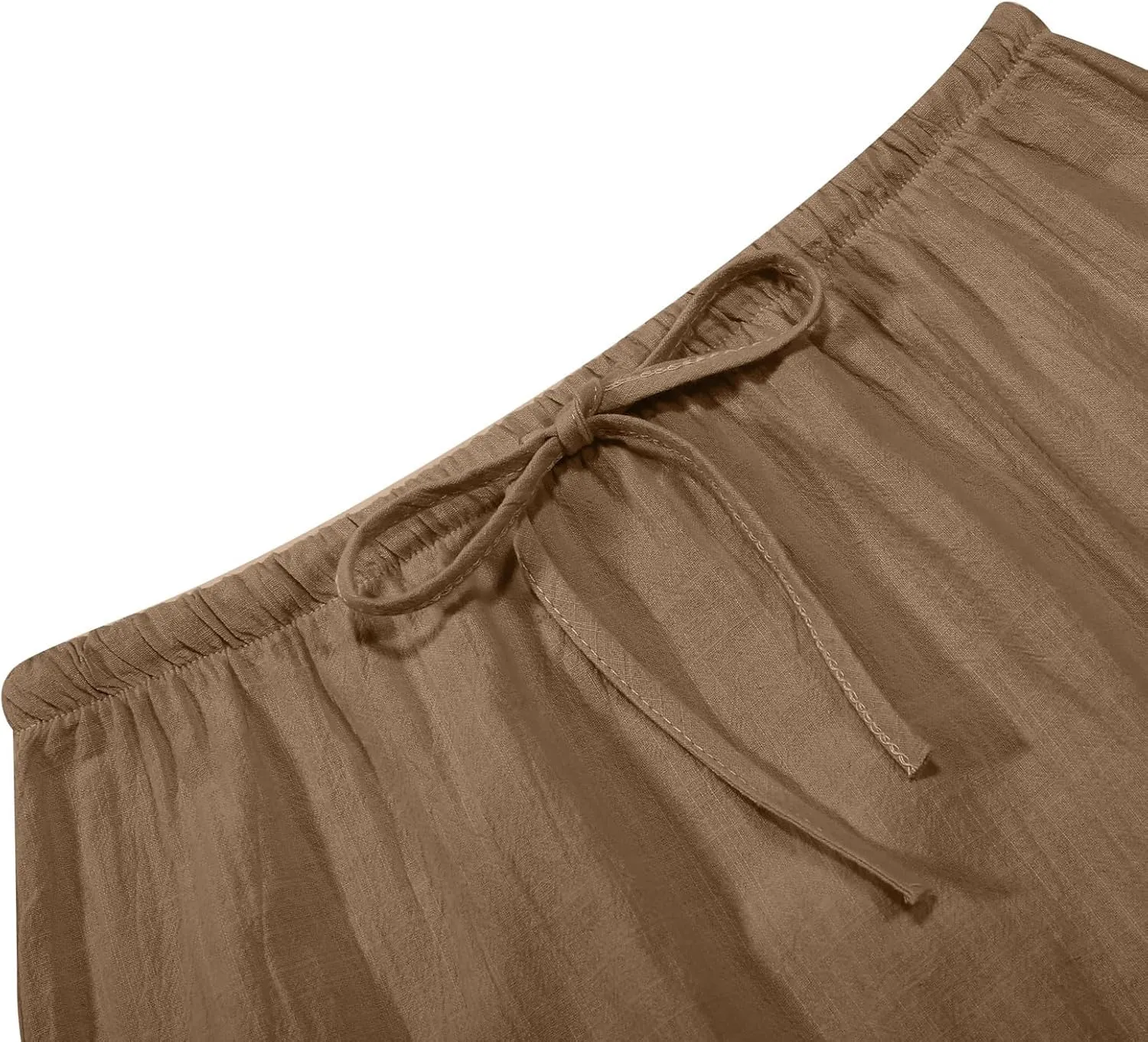 Maxi Skirts for Women Elastic Drawstring Waist A Line Long Skirt Casual Beach Vacation Lounge Flowy Summer Skirt