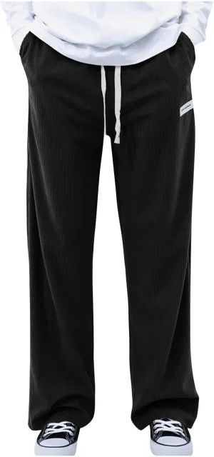 Men Cargo Combat Work Pants Casual Linen Stretch Waistband Pant Workwear Sweatpants Joggers Gym Yoga