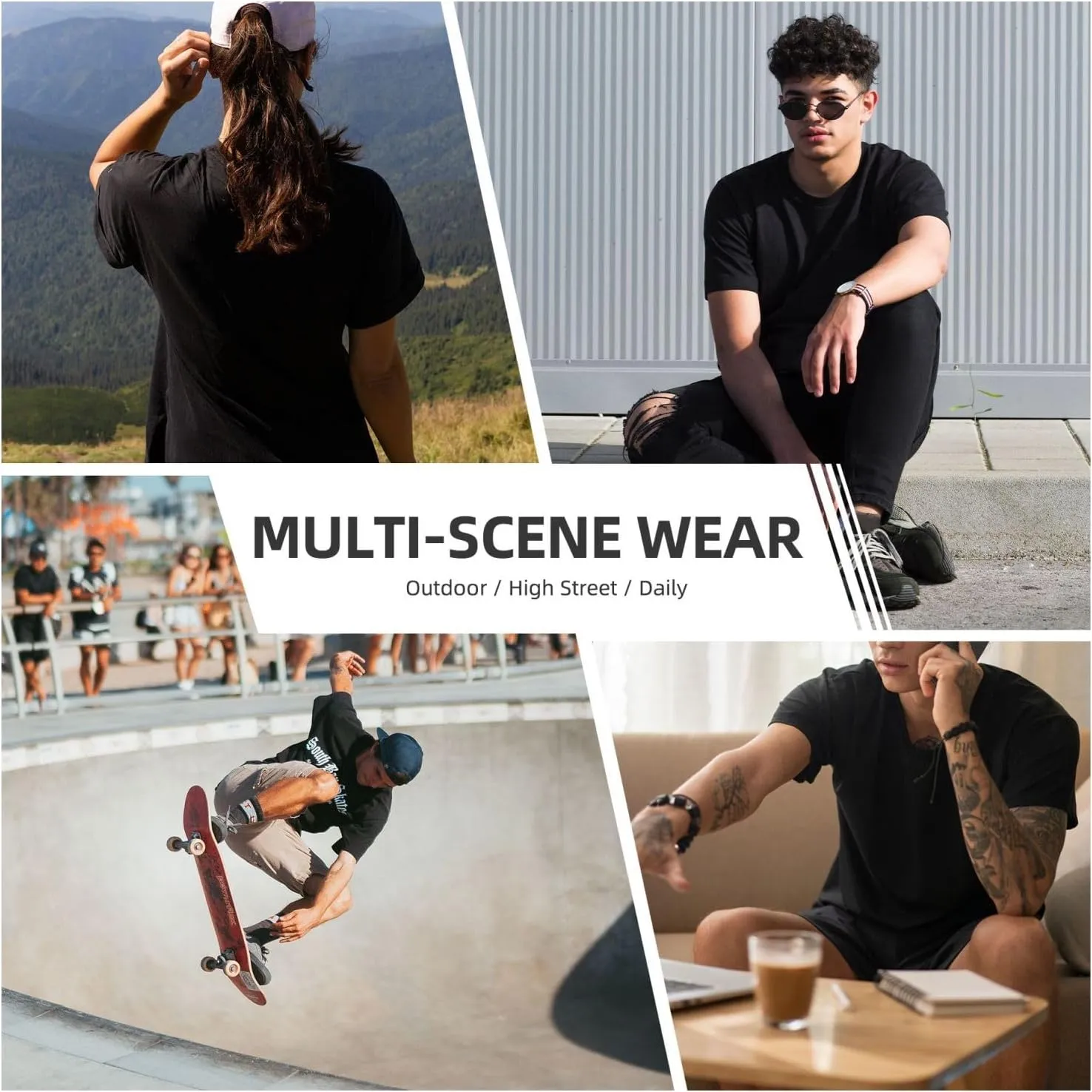 Men Streetwear Oversized Casual T-Shirts Short-Sleeve Adults Teens Cotton Shirt