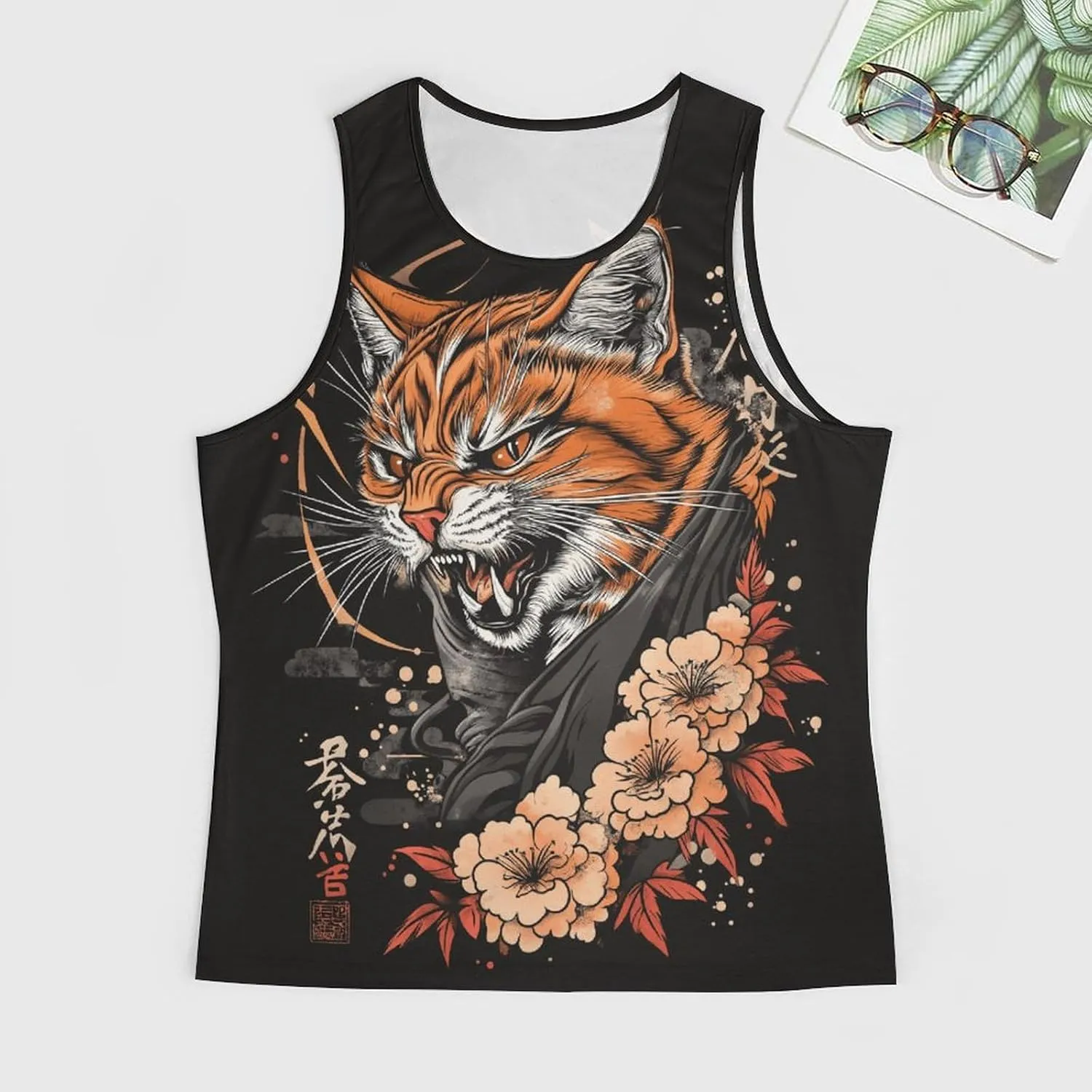 Men's Graphic Tank Tops Funny Printed Sleeveless Crewneck Tees Casual Workout Breathable Summer Tank Top