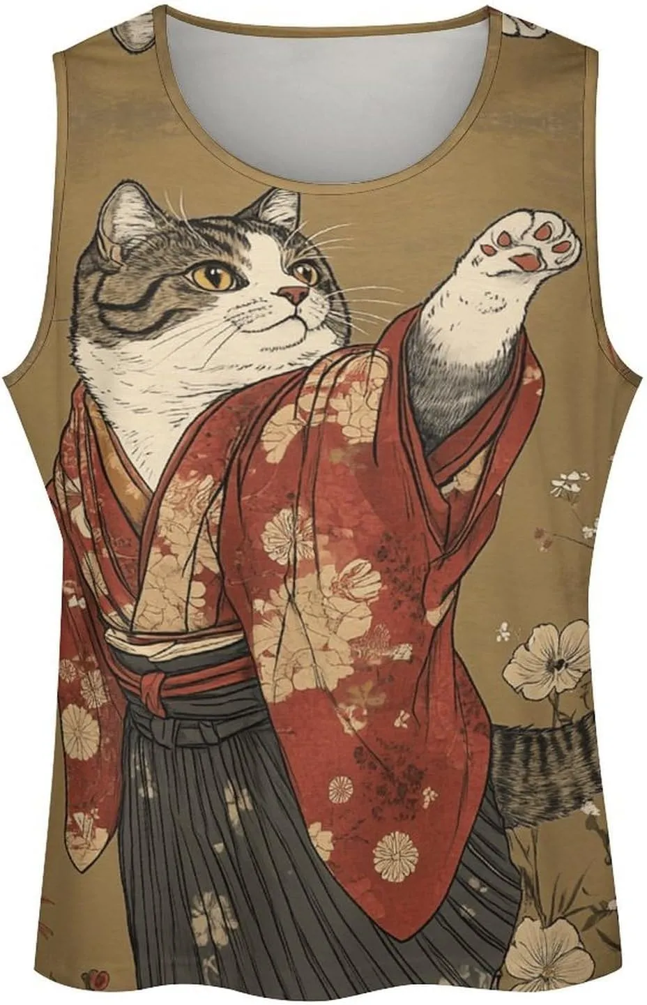 Men's Graphic Tank Tops Funny Printed Sleeveless Crewneck Tees Casual Workout Breathable Summer Tank Top