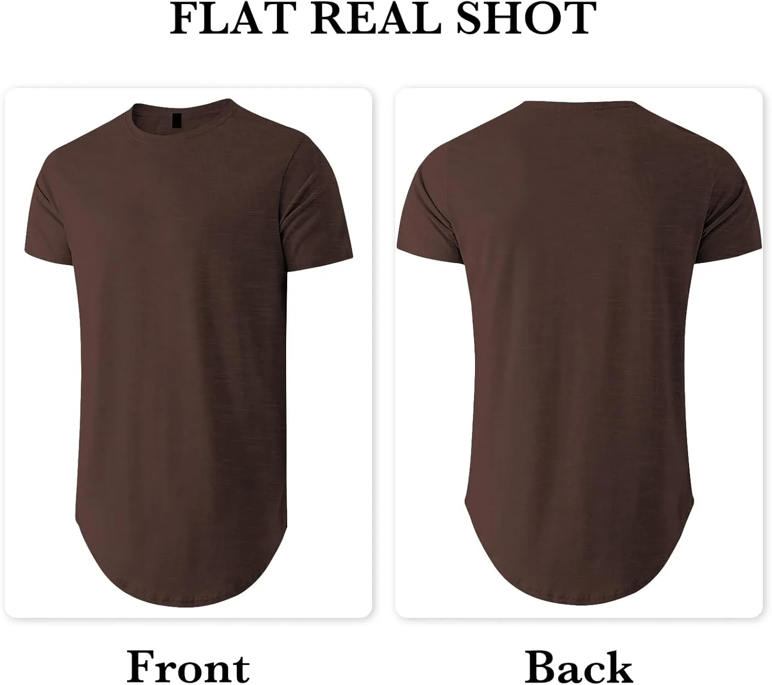 Mens Hipster Hip Hop Longline Crewneck T-Shirt