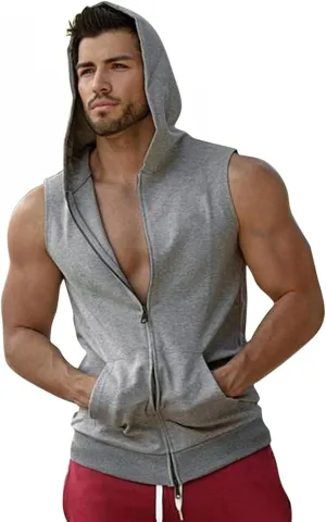 Mens Hoodies,Sweatshirts for Men Zip Up Long Sleeve Pullover Drawstring Hooded Athletic Sweatshirt Gym Hooded Sweaters