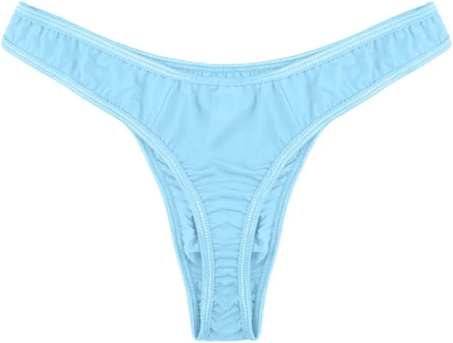 Men's Sexy Jockstrap Briefs Underwear Open Front Hole G-String Bikini Thongs Low Rise T-Back Stretch Bulge Pouch Thong