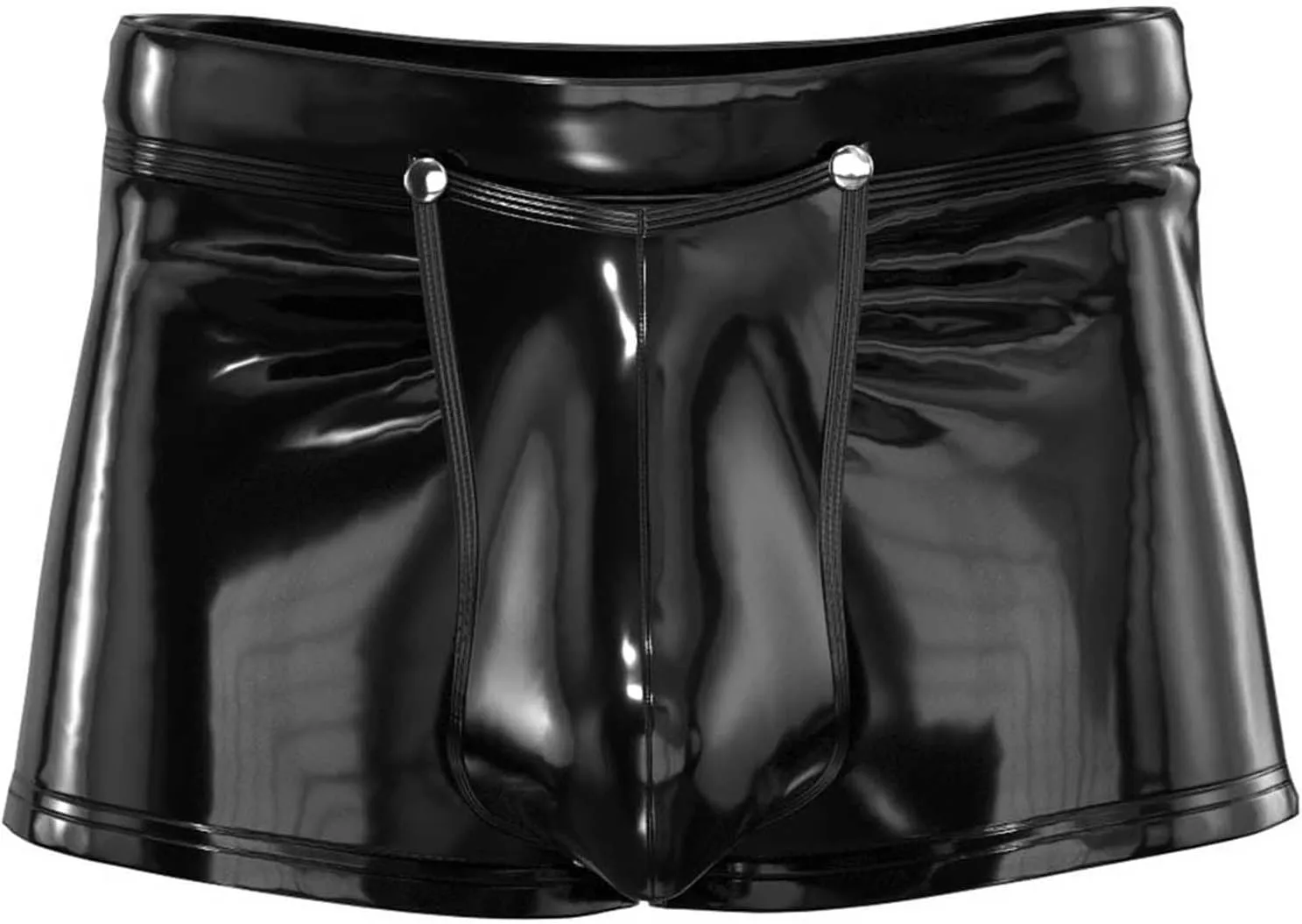 Men's Shiny Leather Boxer Briefs Metallic Underwear Sexy Bulge Pouch Trunks Wet Look Party Club Hot Pants