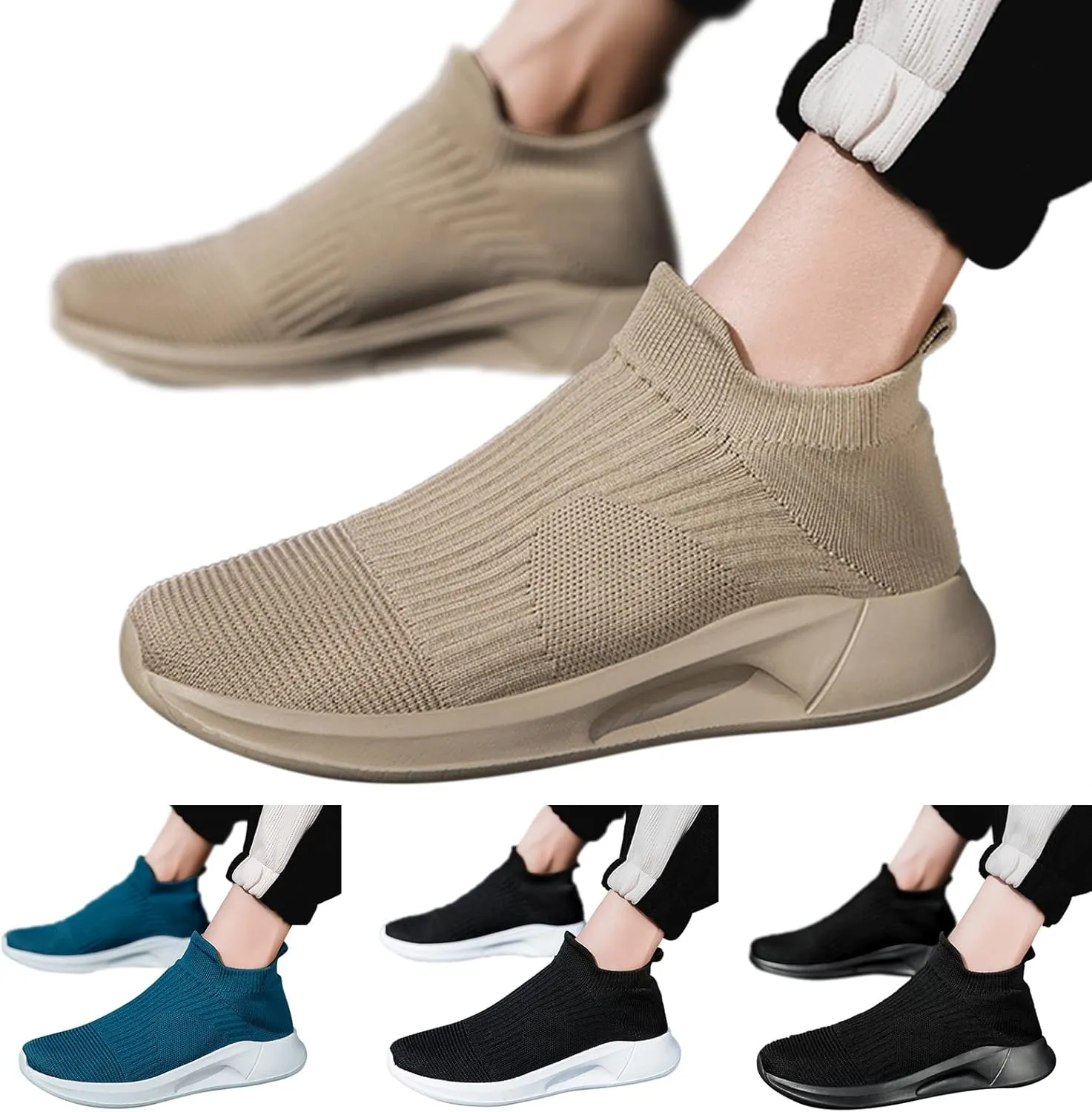 Mens Tennis Shoes Mens Athletic Shoes Shoe for Men Slip on Shoe for Men Comfortable Breathable Sneaker