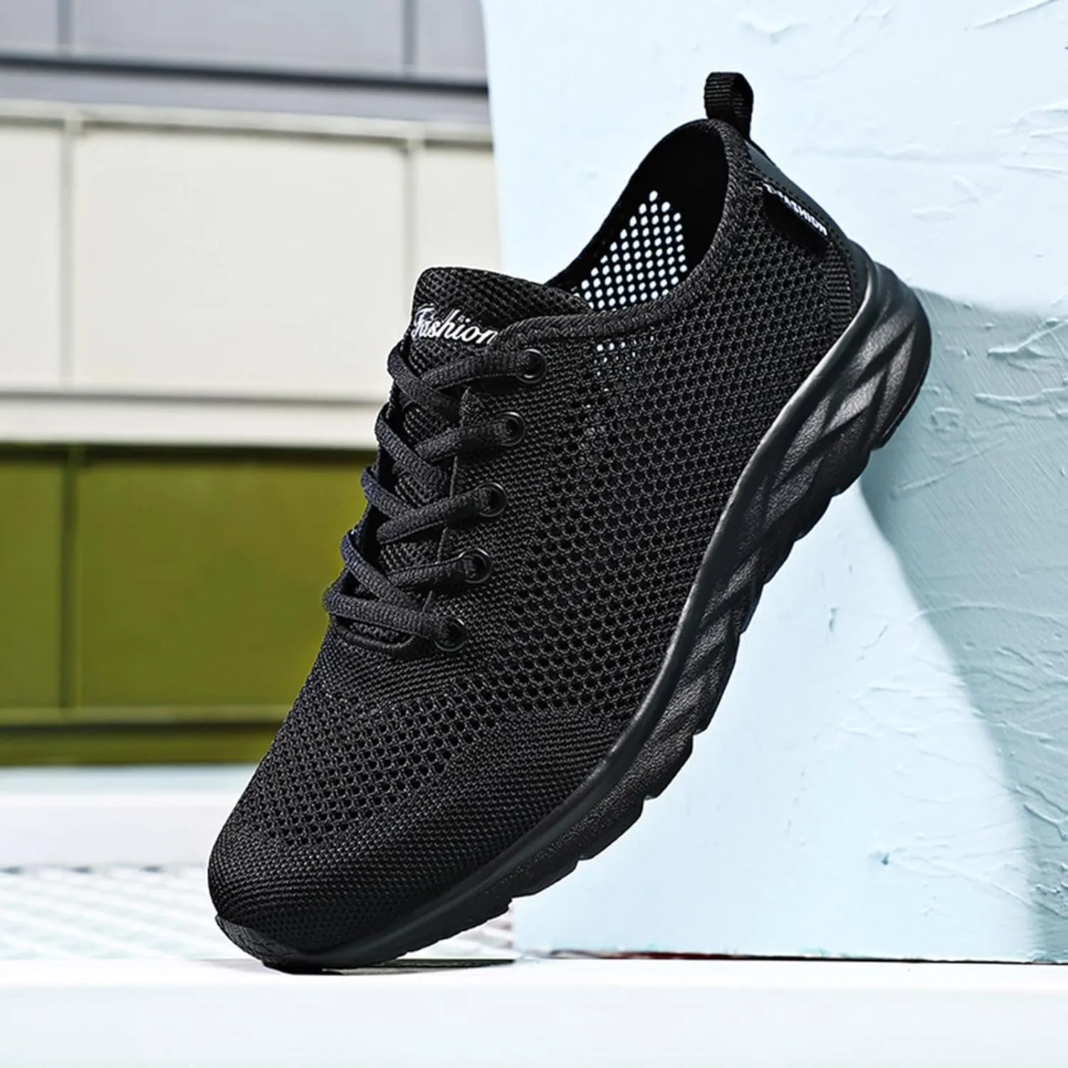 Mens Ultra Breathable Shoes with Water Friendly Quick-Dry Mesh,Summer Non-Slip Wading Shoe Daily Work Walking Shoe with Arch Support Casual Lightweight Durable Fitness Sneaker