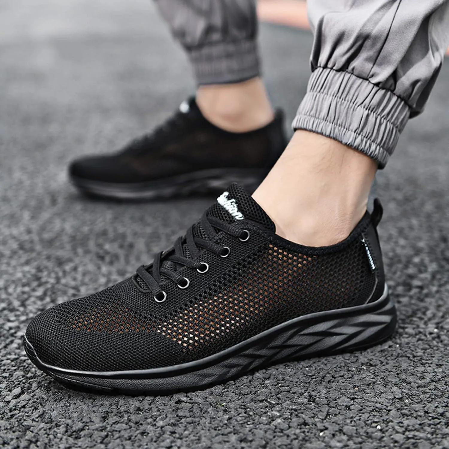 Mens Ultra Breathable Shoes with Water Friendly Quick-Dry Mesh,Summer Non-Slip Wading Shoe Daily Work Walking Shoe with Arch Support Casual Lightweight Durable Fitness Sneaker