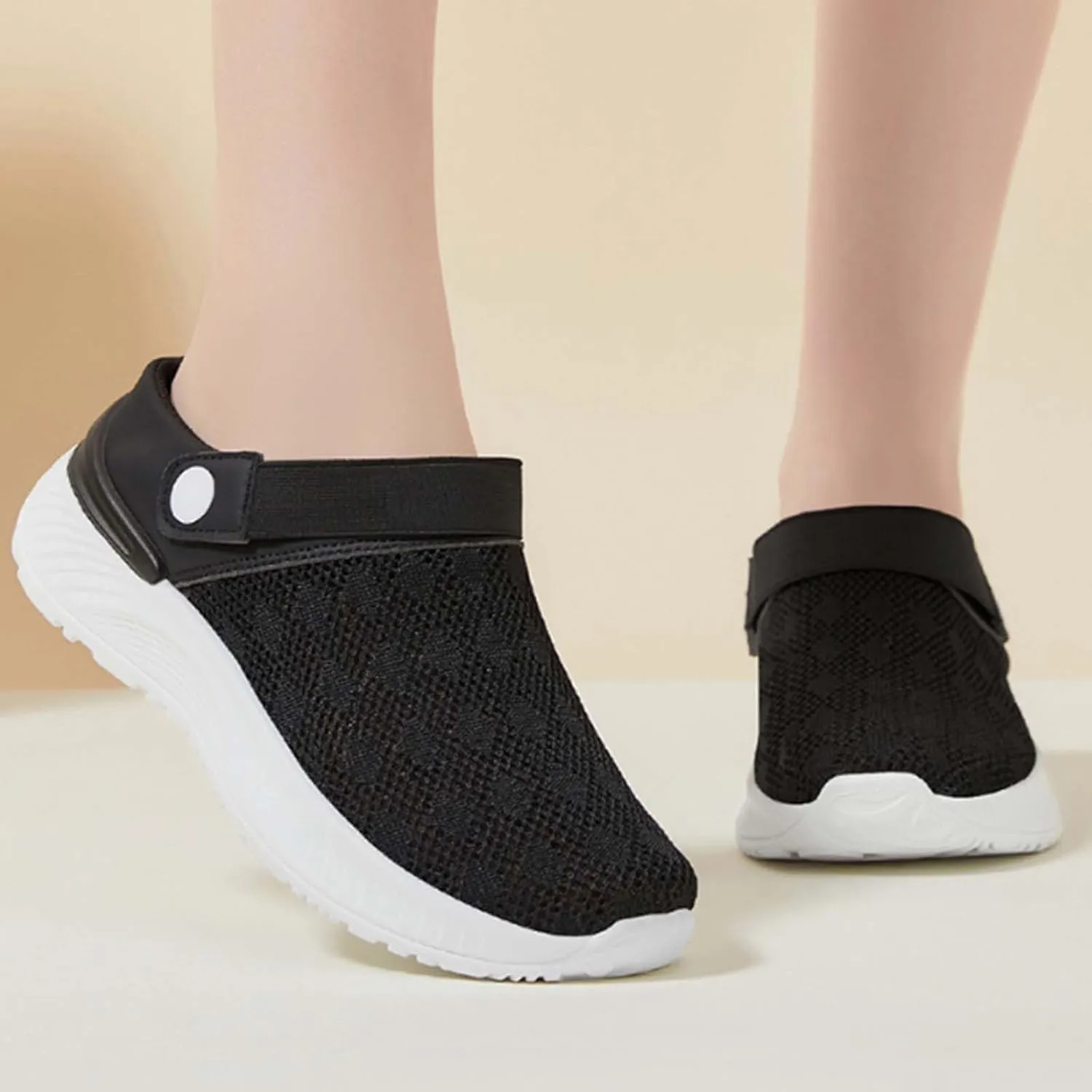 Mens Womens Mules & Clogs Garden Shoes Summer Breathable Mesh Walking Mules Sneakers Open Back Slip On Shoes Non-Slip Outdoor Beach Sandals Unisex Casual Slipper Closed Toe Slides