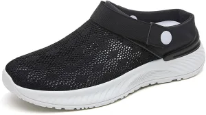 Mens Womens Mules & Clogs Garden Shoes Summer Breathable Mesh Walking Mules Sneakers Open Back Slip On Shoes Non-Slip Outdoor Beach Sandals Unisex Casual Slipper Closed Toe Slides