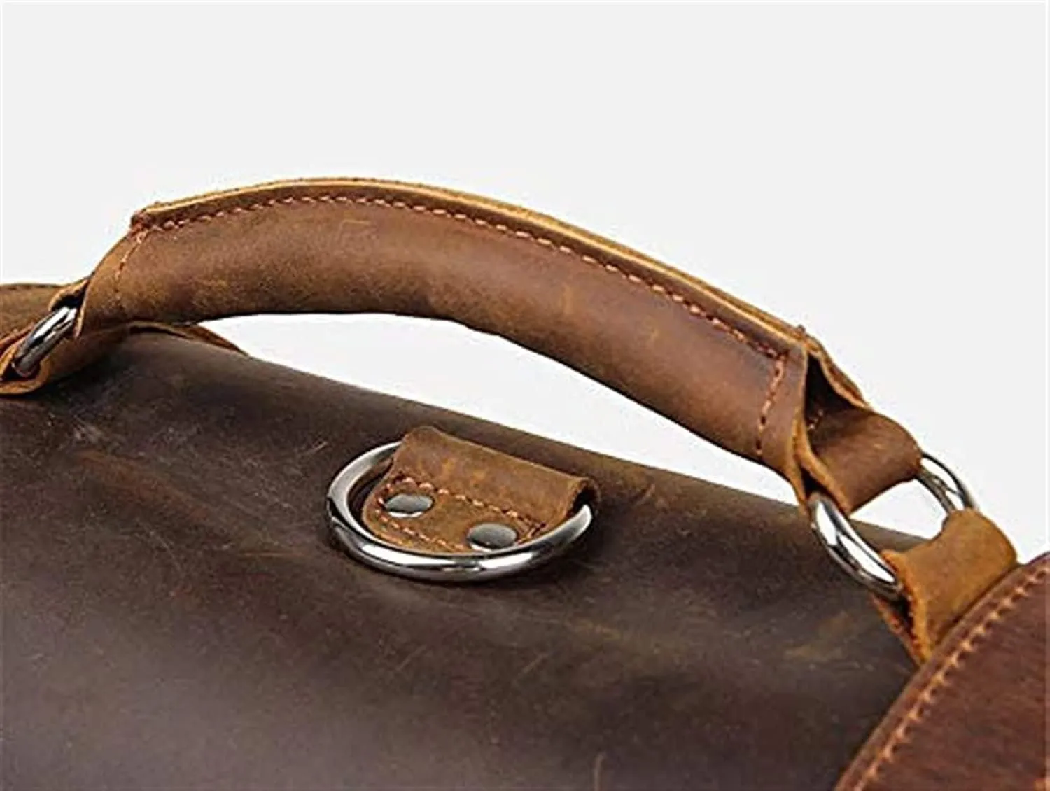 Messenger Bag, Genuine Leather Men's Briefcases 15.6" Laptop Bag Office Bags for Men Document Business Shoulder Messenger Bag