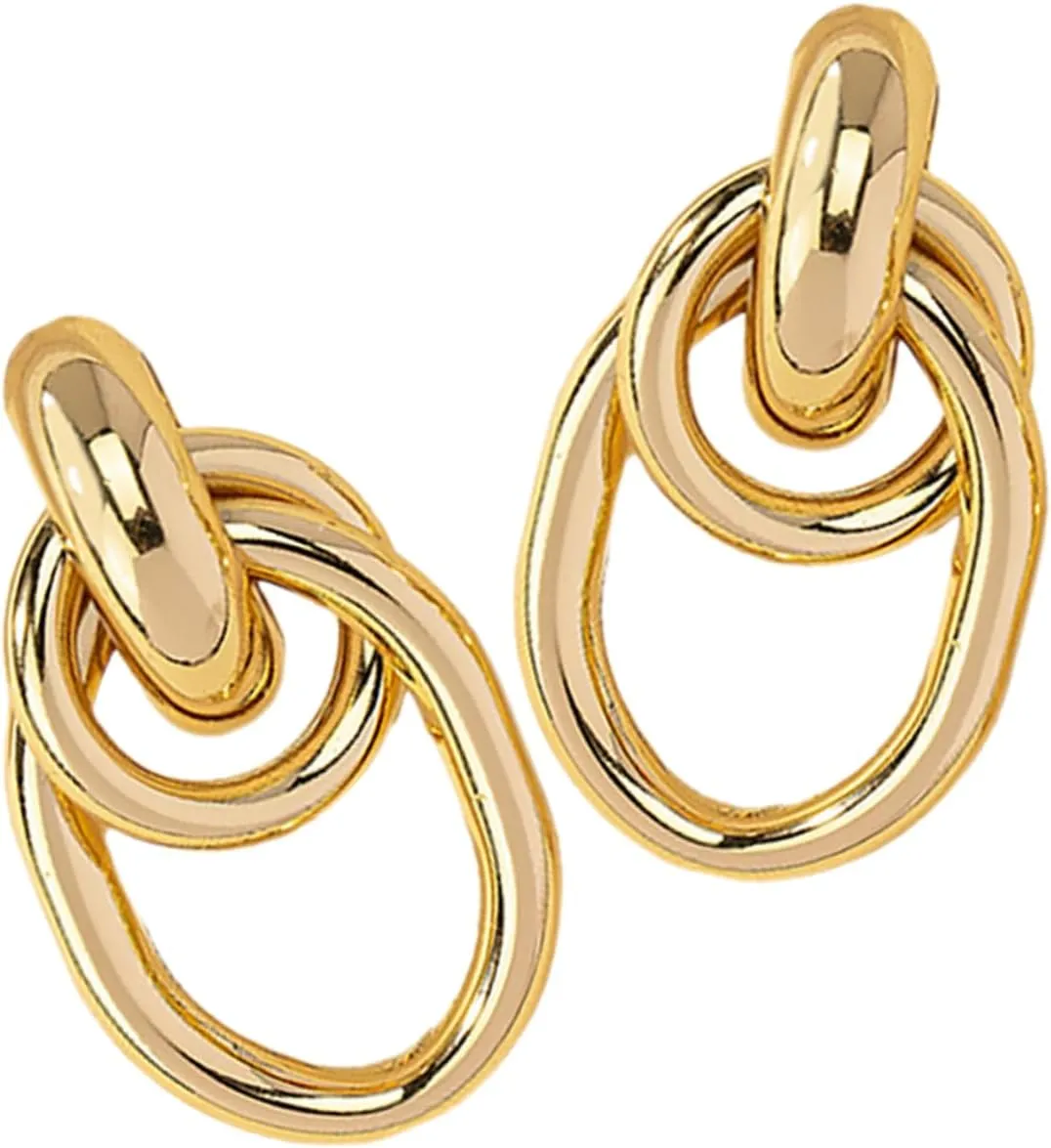 Minimalist Geometric Hoop Earrings Women's Drop Earrings Fashion Jewelry Not Easy to Fade or Deform for Special Occasions