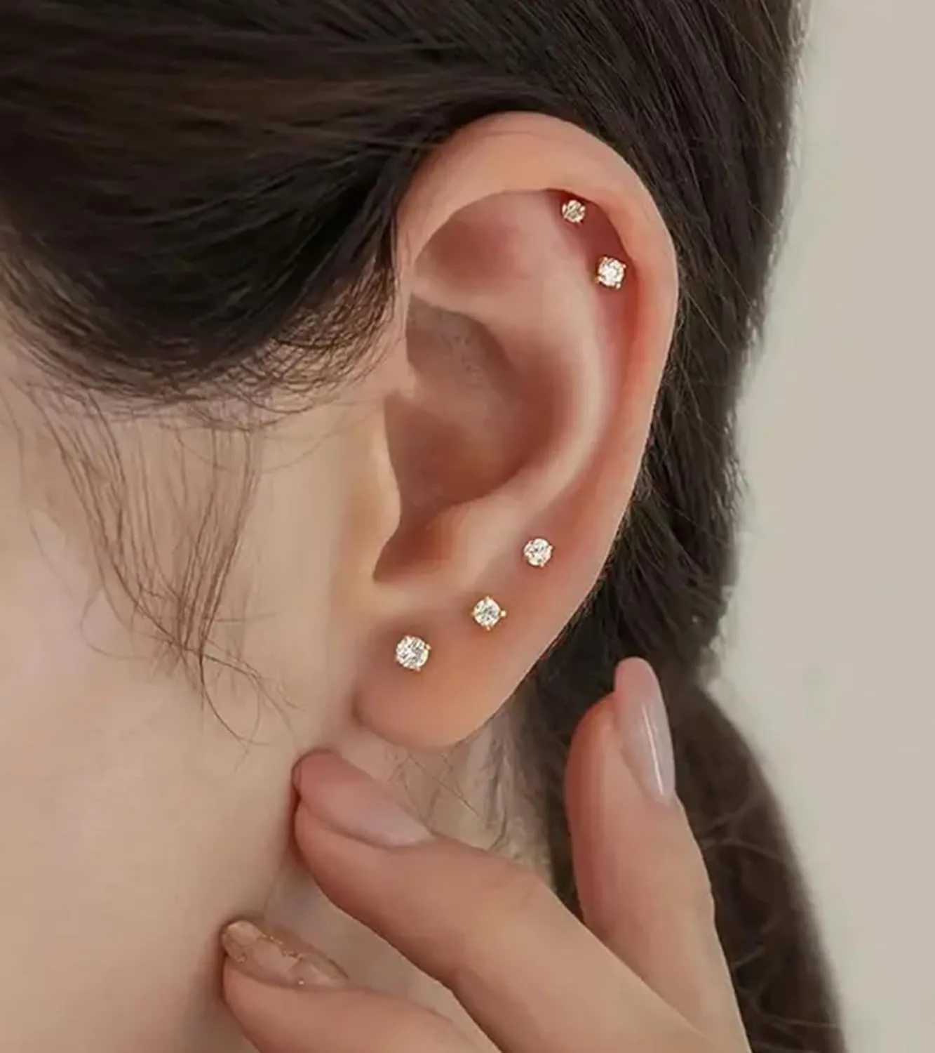 MODRSA Gold Cartilage Earring Silver Cartilage Piercing Jewelry 16g Helix Piercing Jewelry Cartilage Hoop Earring Helix Earrings Silver Cartilage Earring Stud 16 Gauge Cartilage Earrings for Women