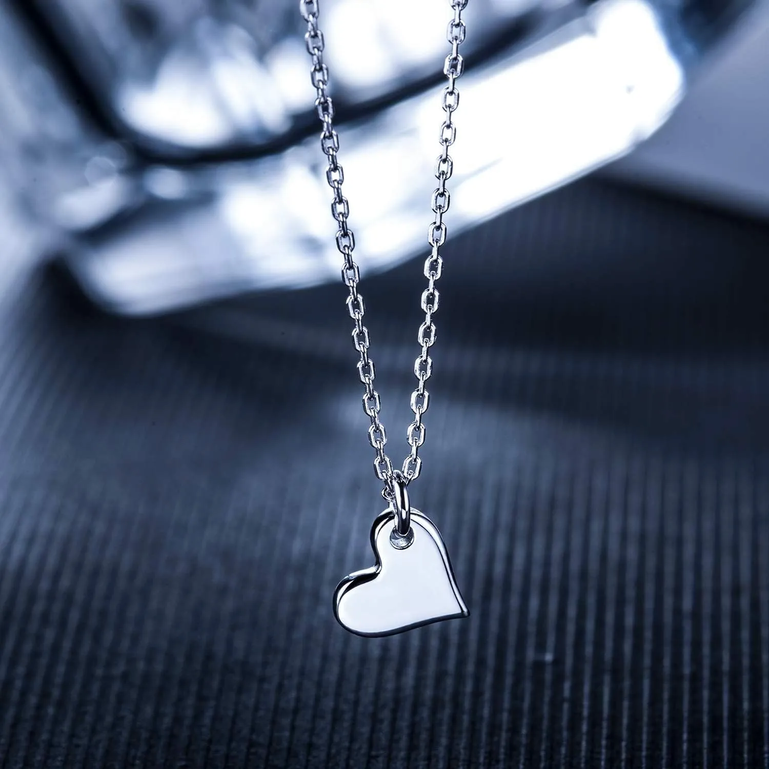 Mother Daughter Jewelry Sets for Two, Cutout Heart Necklaces, 2 Sterling Silver Necklaces