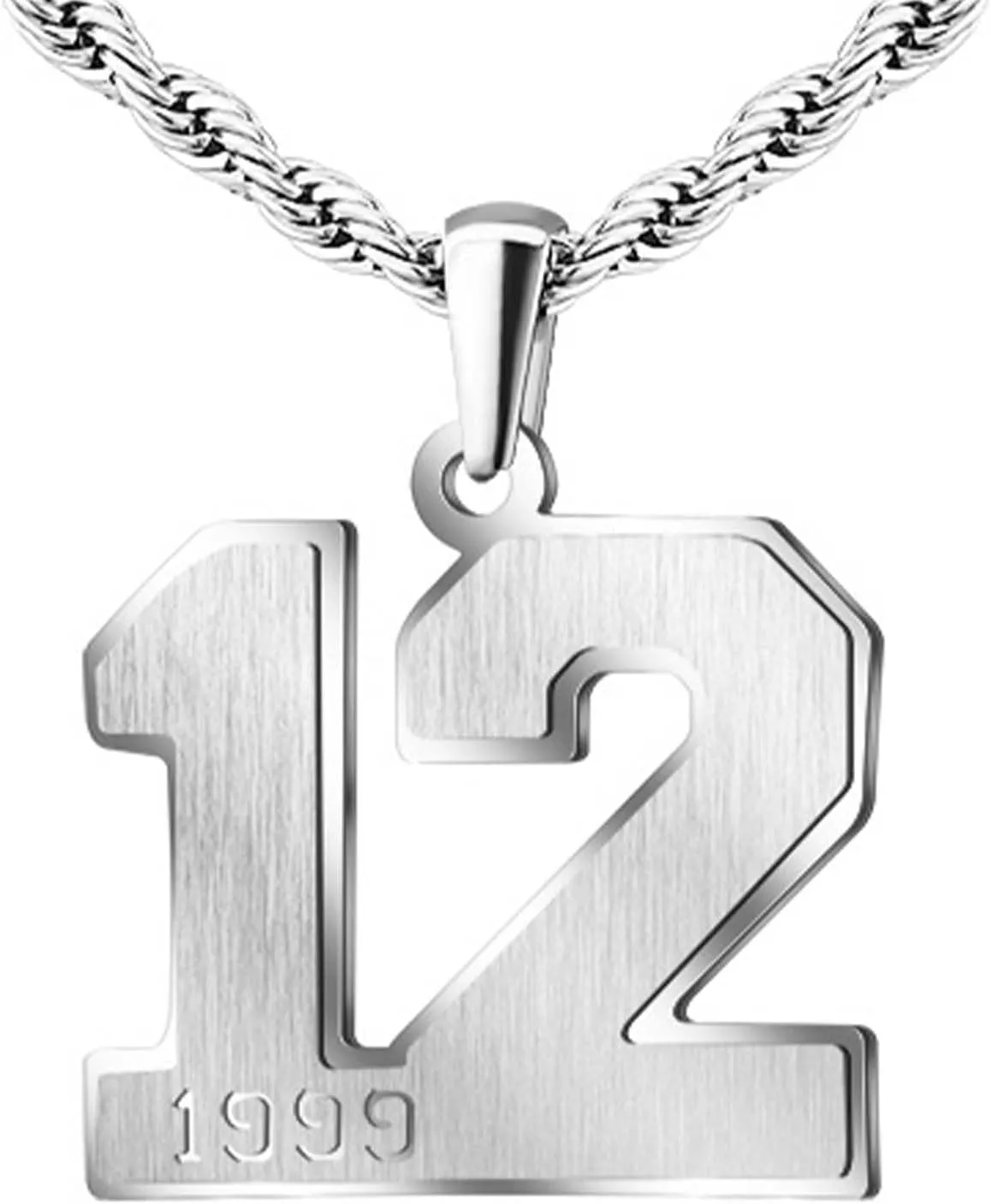 MOTICIUS Personalized Name Necklaces Custom Number Necklaces for Mens Jersey Sport Number Necklaces for Volleyball Baseball Basketball Football
