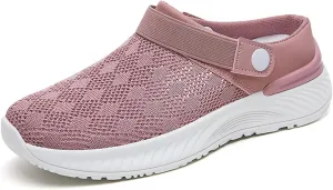 Mules for Women Outdoor Hiking Slip On Sandals Sports Water Shoes Fashion Slippers Classic Clogs for Women Breathable Mesh Walking Mules Sneakers Open Back Slip On Shoes Orthopedic Diabetic Shoe