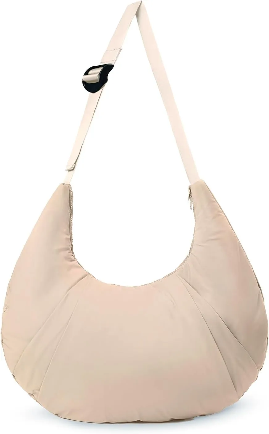 NAARIIAN Shoulder Bags for Women, Puffer Shoulder Bag, Cute Hobo Tote Handbag Mini Clutch Purse with Zipper Closure