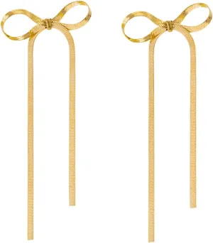NOLITOY Unique Bow Earrings Set for Women Minimalist Boho Style Dangle Drop Jewelry