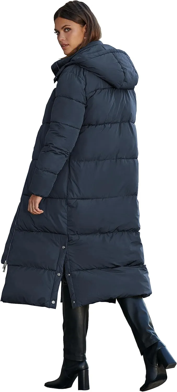 NUTEXROL Women's Maxi Length Puffer Parka Jackets Thickened Hooded Down Quilted Coats